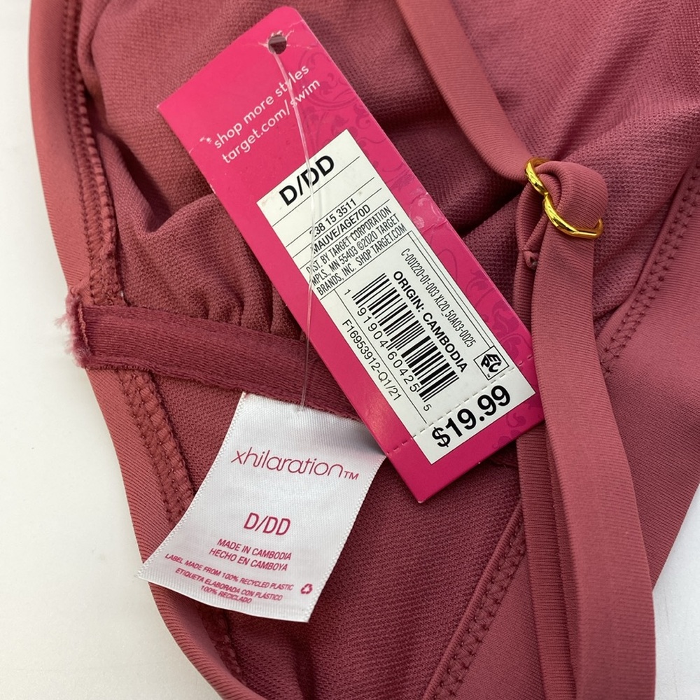 Xhilaration by Target Mauve Bikini Top Sz D/DD NWT - Picture 5 of 6